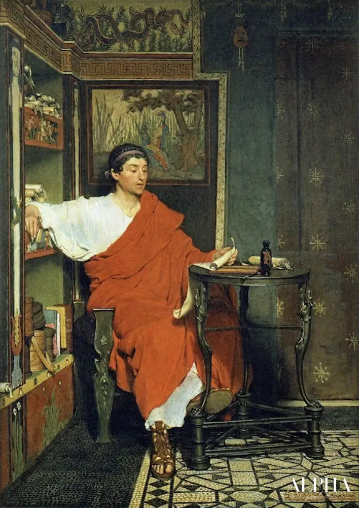 Un scribe romain rédigeant des dépêches - Lawrence Alma-Tadema Reproductions de tableaux à la peinture à l’huile