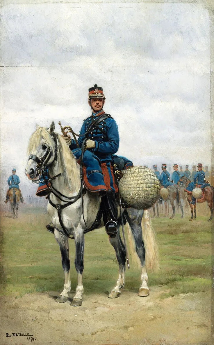 En trumpetist til hest - Édouard Detaille