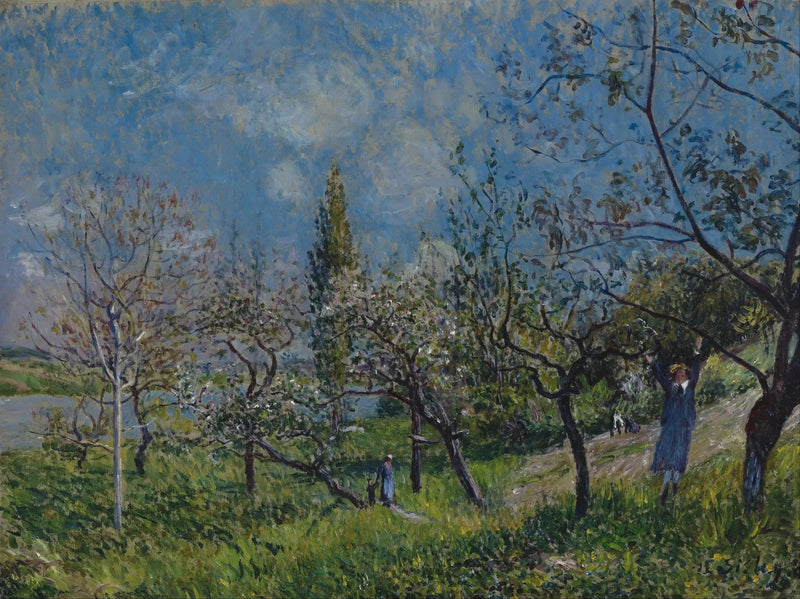 En frukthage om våren, Av - Alfred Sisley
