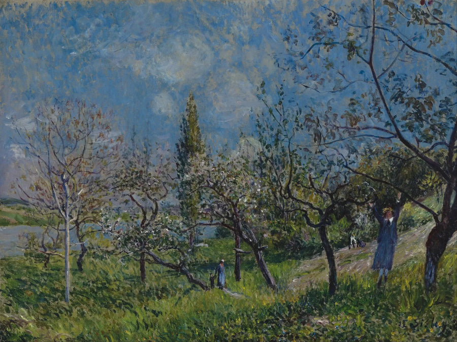 En frukthage om våren, Av - Alfred Sisley