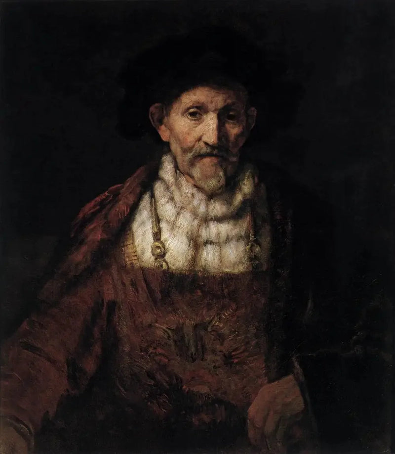En gammel mann i fantasikostyme - Rembrandt