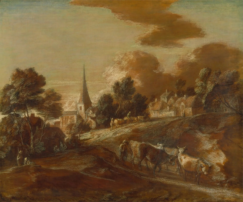 Et imaginært skogkledd landsby med hyrder og husdyr - Thomas Gainsborough

Source:
Un village boisé imaginaire avec des bouviers et du bétail - Thomas Gainsborough