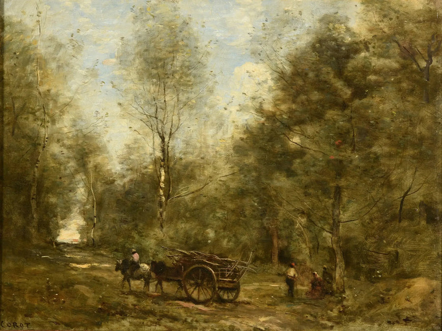 En allé i Wagnonville-skogen - Jean-Baptiste Camille Corot