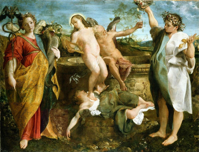 En allegori om sannheten og tiden - Annibale Carracci