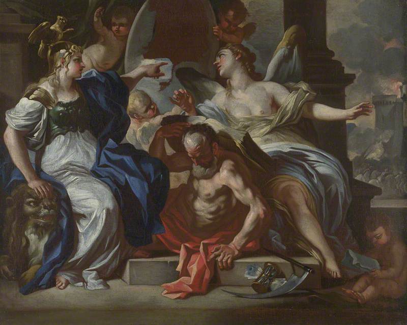 En allegori av Ludvig XIV - Francesco Solimena