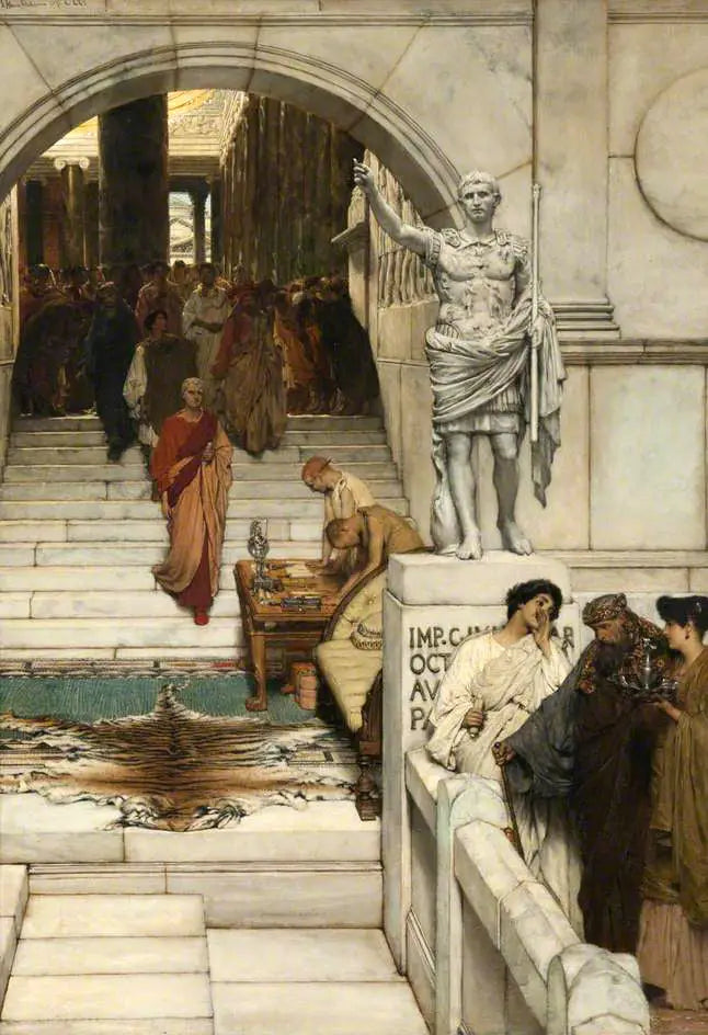 En publikum hos Agrippa - Lawrence Alma-Tadema