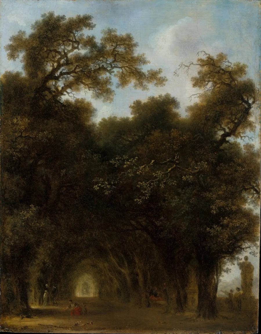 En skyggefull aveny - Jean-Honoré Fragonard