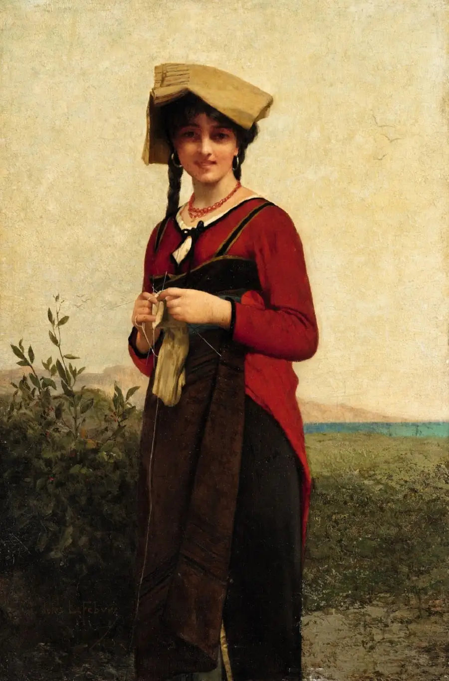 En italiensk dame som strikker - Jules Lefebvre

Source:
Une dame italienne en train de tricoter - Jules Lefebvre