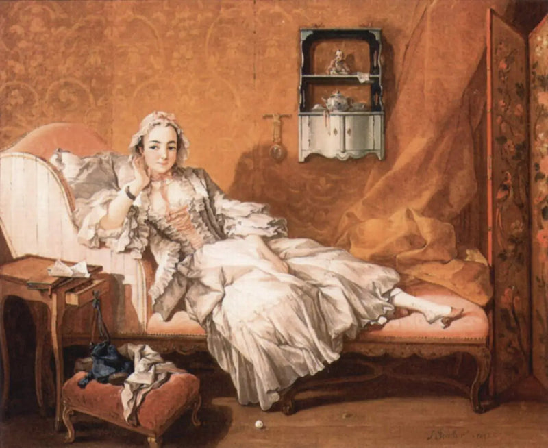 En dame på sin hvilebenk - François Boucher