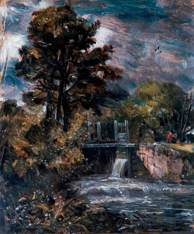 En sluse (kanskje på Stour) - John Constable
