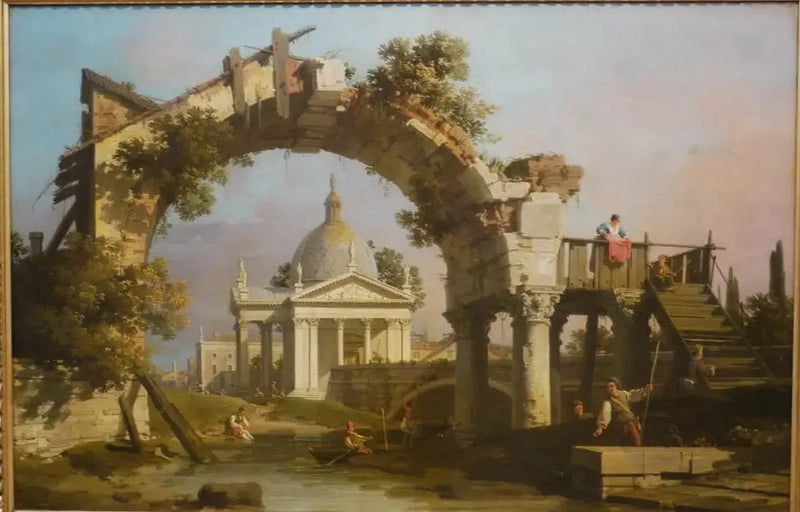 En kuppelformet kirke sett gjennom en ruinert bue - Canaletto

Source:
Une église en forme de dôme vue à travers une arche en ruine - Canaletto