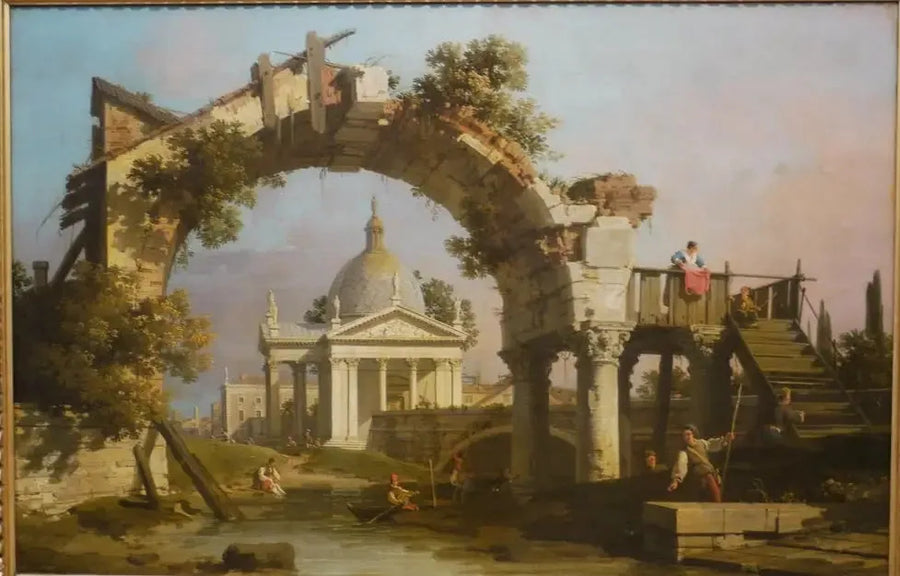 En kuppelformet kirke sett gjennom en ruinert bue - Canaletto

Source:
Une église en forme de dôme vue à travers une arche en ruine - Canaletto