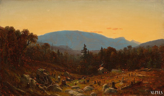 Une esquisse de la montagne Hunter, au crépuscule - Sanford Robinson Gifford - Reproductions de tableaux et peintures haut de gamme