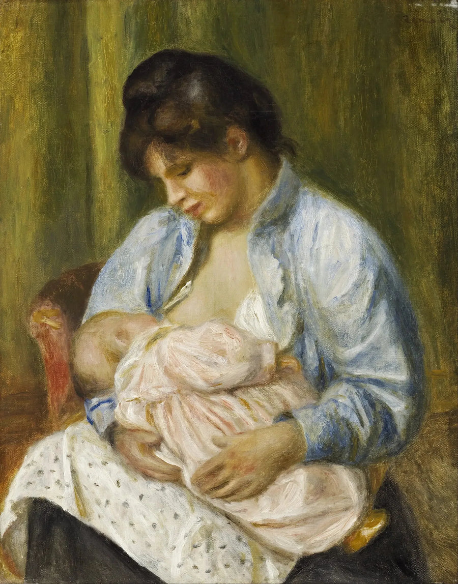 En kvinne som ammer et barn - Pierre-Auguste Renoir