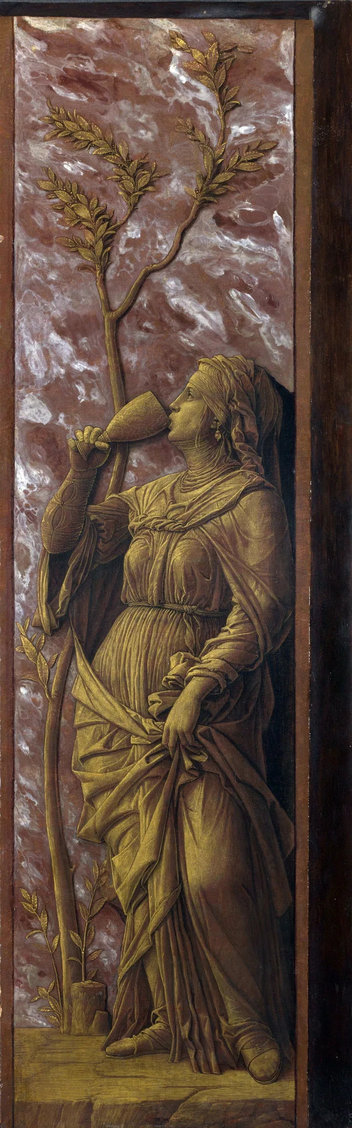 En kvinne som drikker - Andrea Mantegna