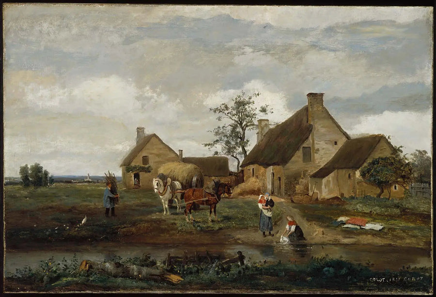 En gård i Nièvre - Jean-Baptiste Camille Corot