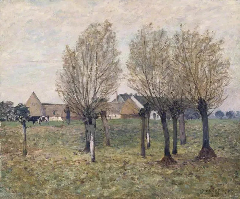 En normannisk gård - Alfred Sisley