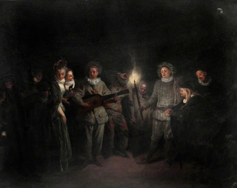 En musikalsk fest (Kjærlighet på det italienske teateret) - Antoine Watteau