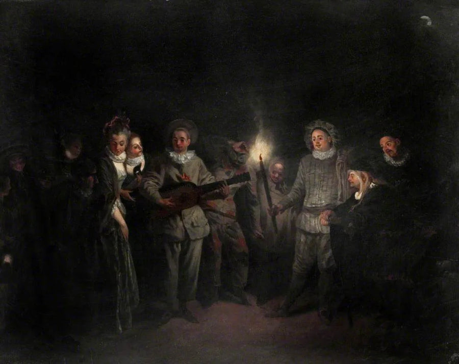 En musikalsk fest (Kjærlighet på det italienske teateret) - Antoine Watteau