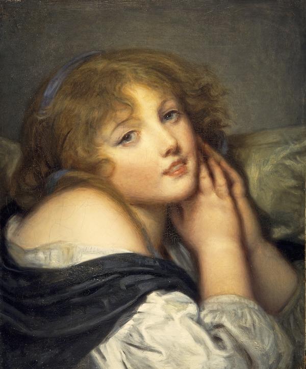 En jente med sammenfoldede hender - Jean-Baptiste Greuze