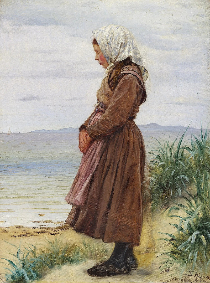 En jente på stranden. Hornbæk. - Peder Severin Krøyer