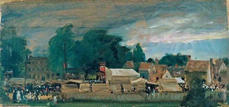 En landsbymesse (sannsynligvis i East Bergholt) - John Constable