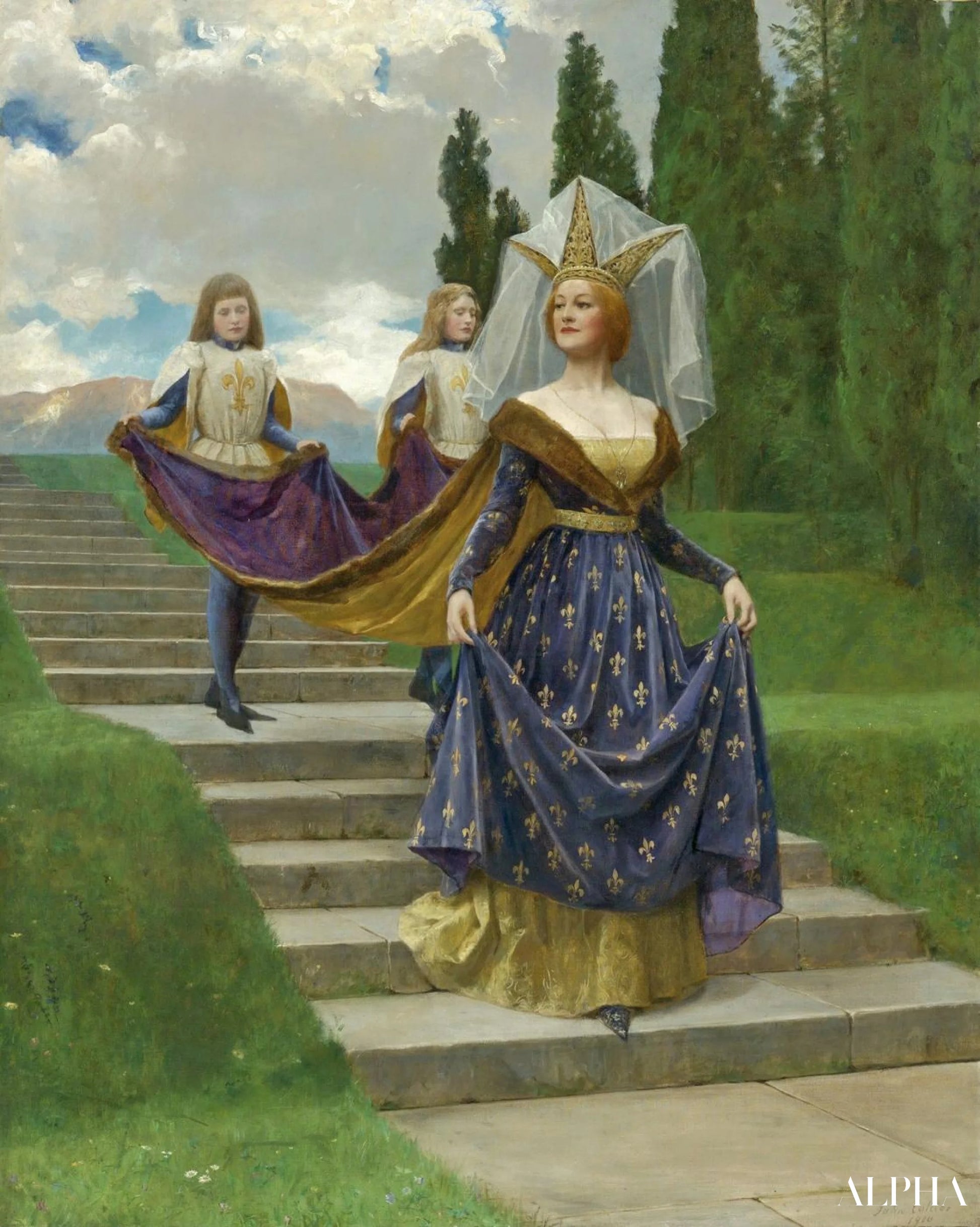 En stor dame av John Collier - Reproduksjoner av malerier og høykvalitets malerier