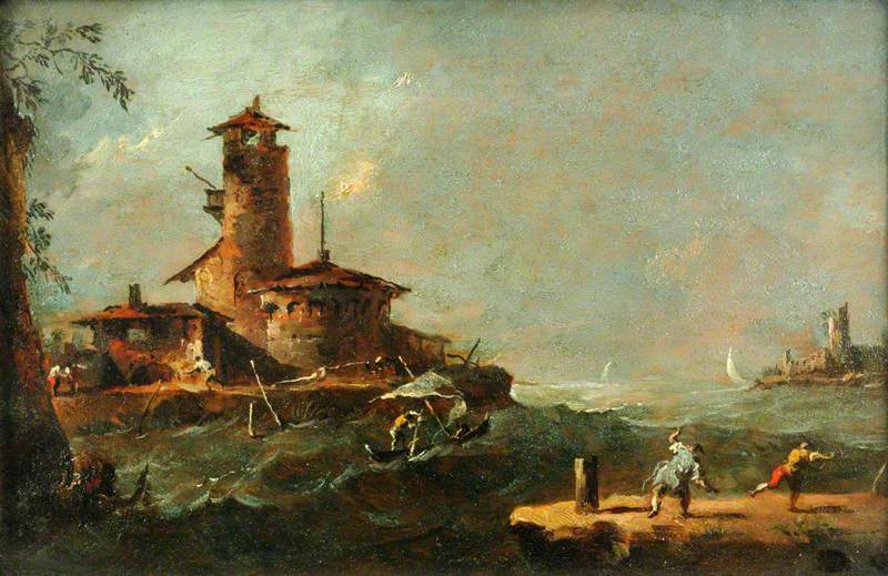 En øy i lagunen - Francesco Guardi