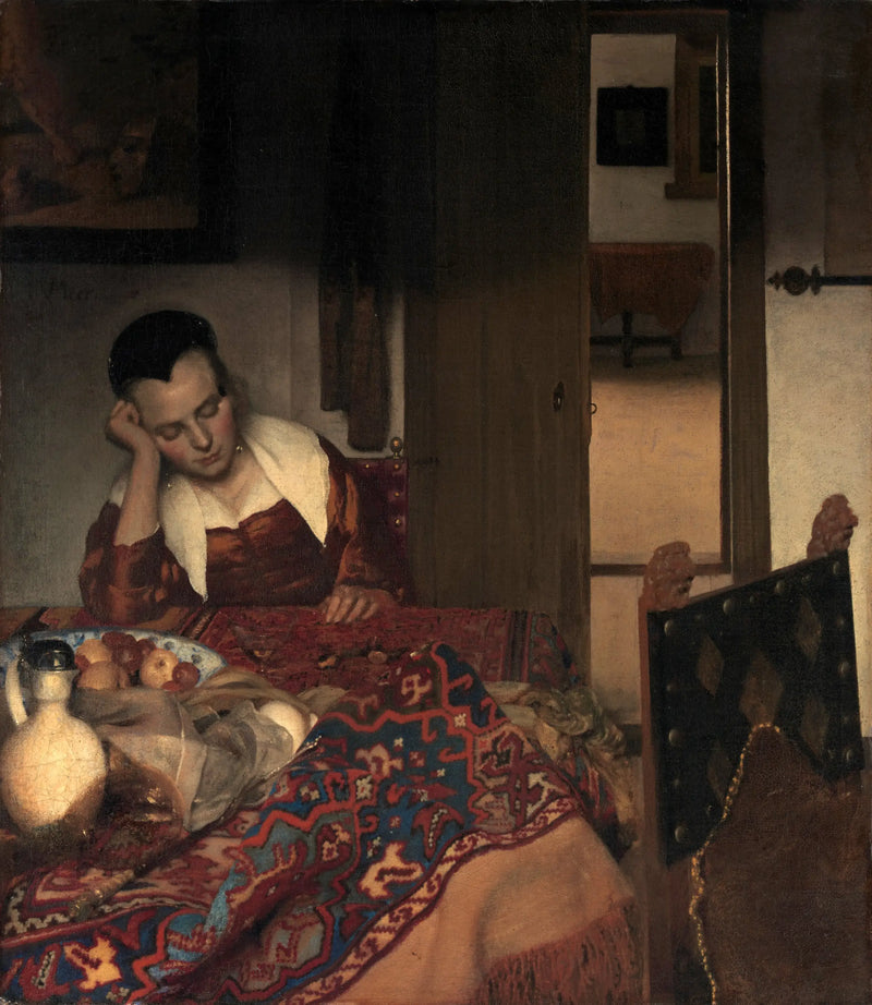 En sovende ung jente - Johannes Vermeer