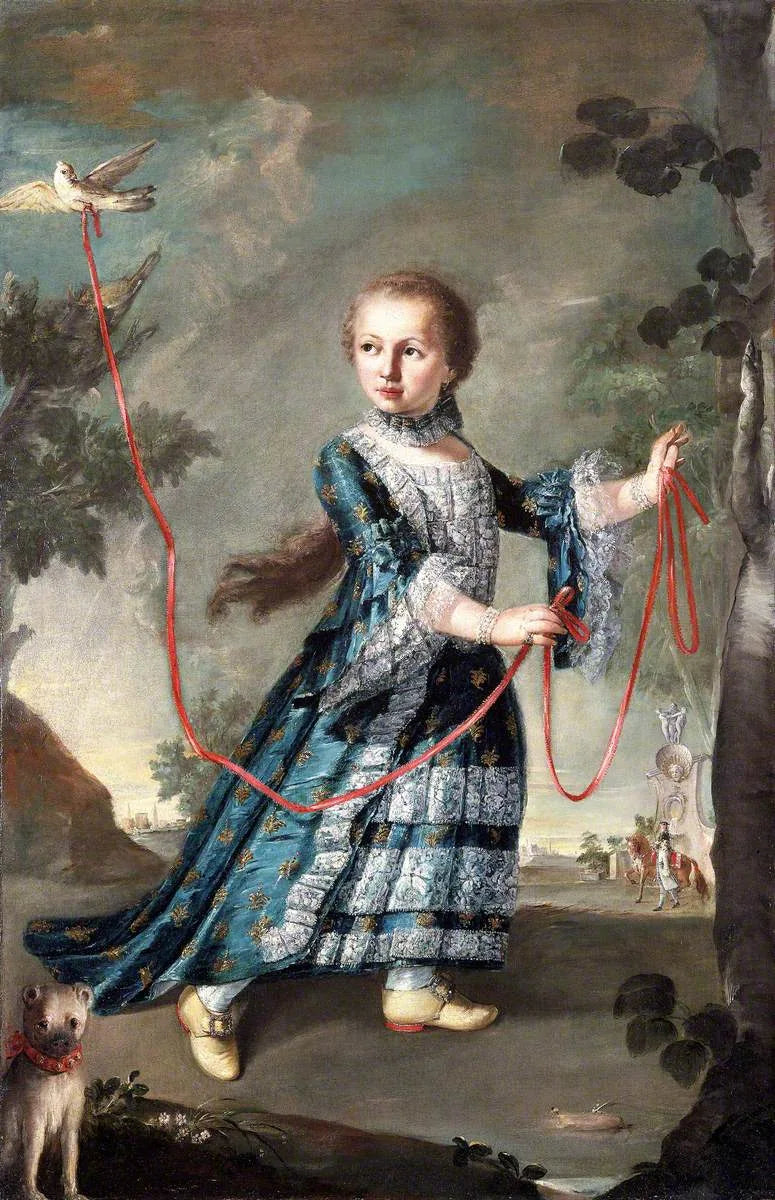 En ung jente fra familien Gradenigo med en due - Francesco Guardi