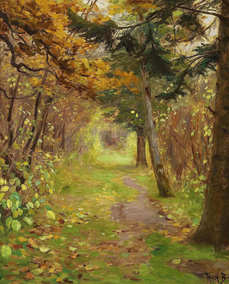 En høstdag i skogen. - H. A. Brendekilde

Source:
Une journée d'automne dans les bois. - H. A. Brendekilde