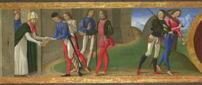 En legende om helgenene Justus og Clement av Volterra - Domenico Ghirlandaio