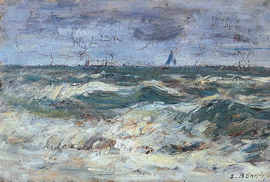 Et opprørt hav - Eugène Boudin