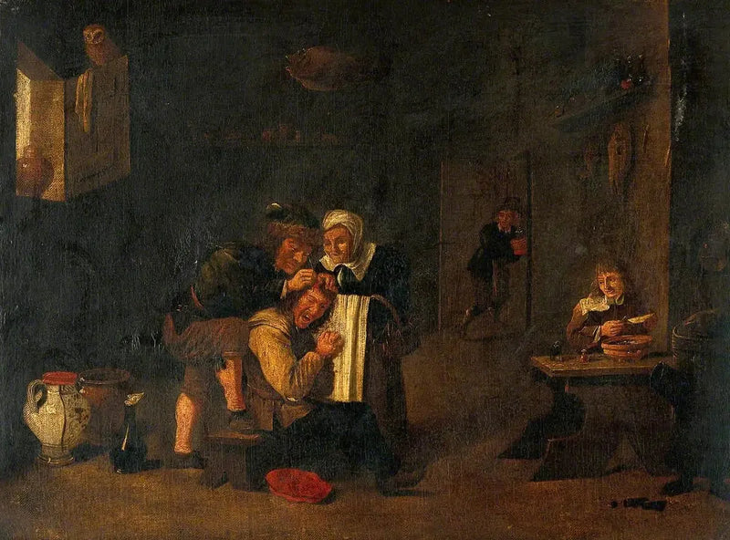 En kirurgisk operasjon på en manns hode - David Teniers den Yngre

Source:
Une opération chirurgicale sur la tête d'un homme - David Teniers le Jeune