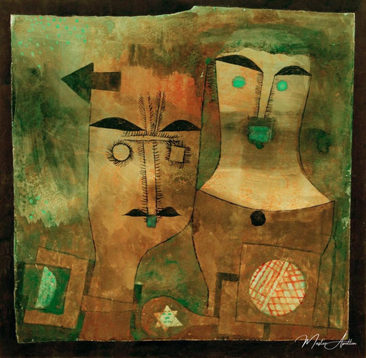 Une paire de dieux - Paul Klee - Reproductions de tableaux et peintures haut de gamme