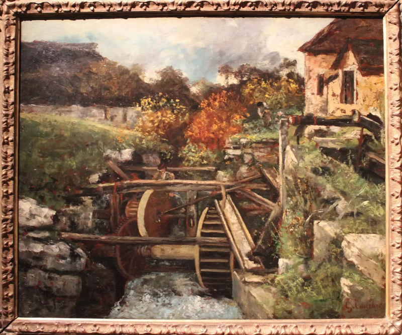 En papirhandel i Ornans - Gustave Courbet