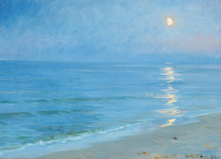 En strand i Skagen i måneskinnet - Peder Severin Krøyer