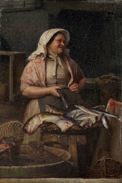 En fiskebutikk - Carl Heinrich Bloch
