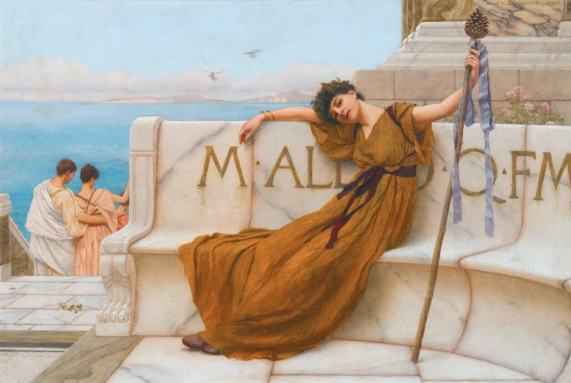 En prestinne av Bacchus - John William Godward