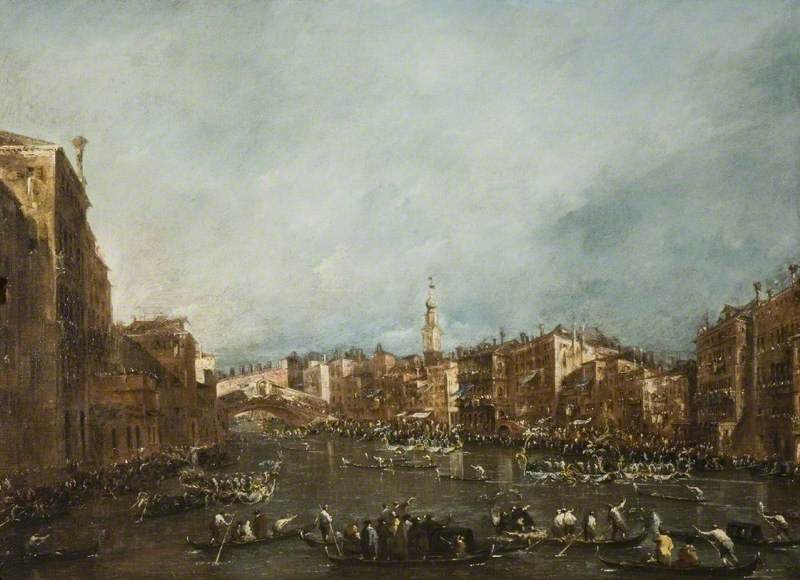 En regatta på Grand Canal, Venezia - Francesco Guardi