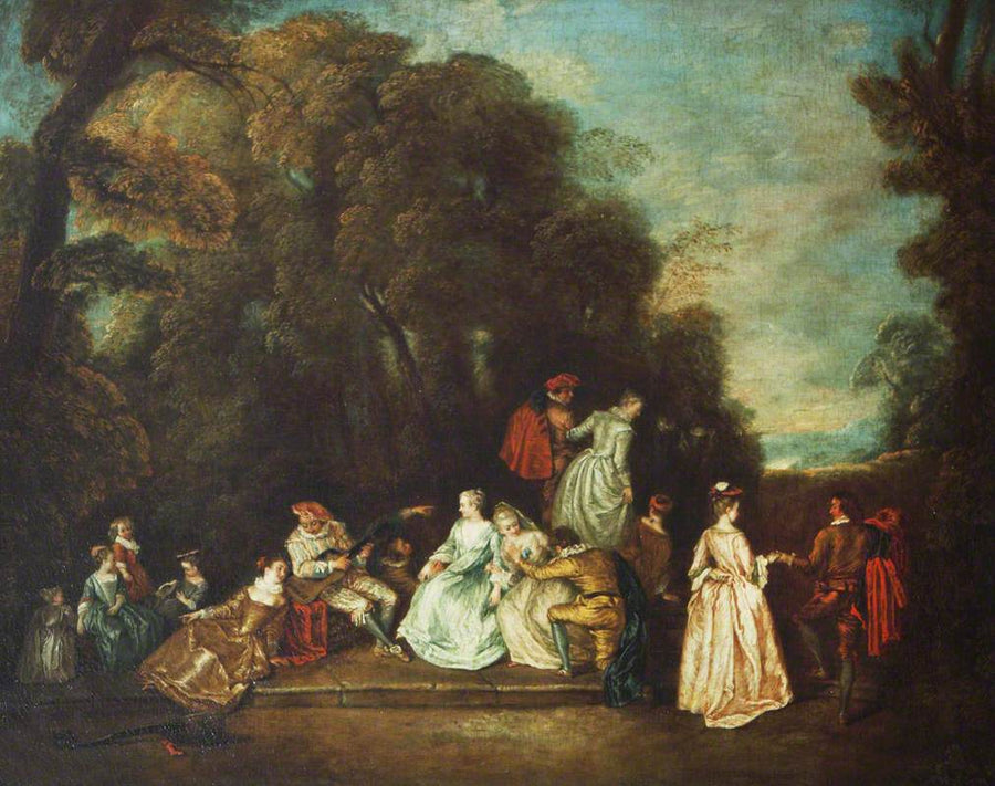 Et møte i parken - Antoine Watteau