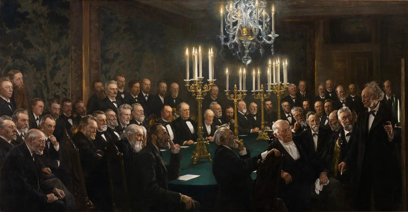 Et møte ved Det Kongelige Danske Videnskabernes Selskab - Peder Severin Krøyer