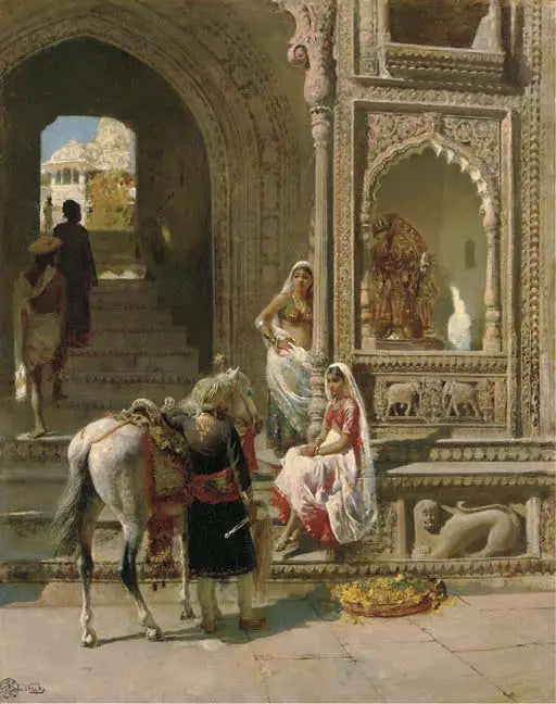Et møte ved inngangen til et tempel i Mathura - Edwin Lord Weeks

Source:
Une réunion à l'entrée d'un temple à Mathura - Edwin Lord Weeks