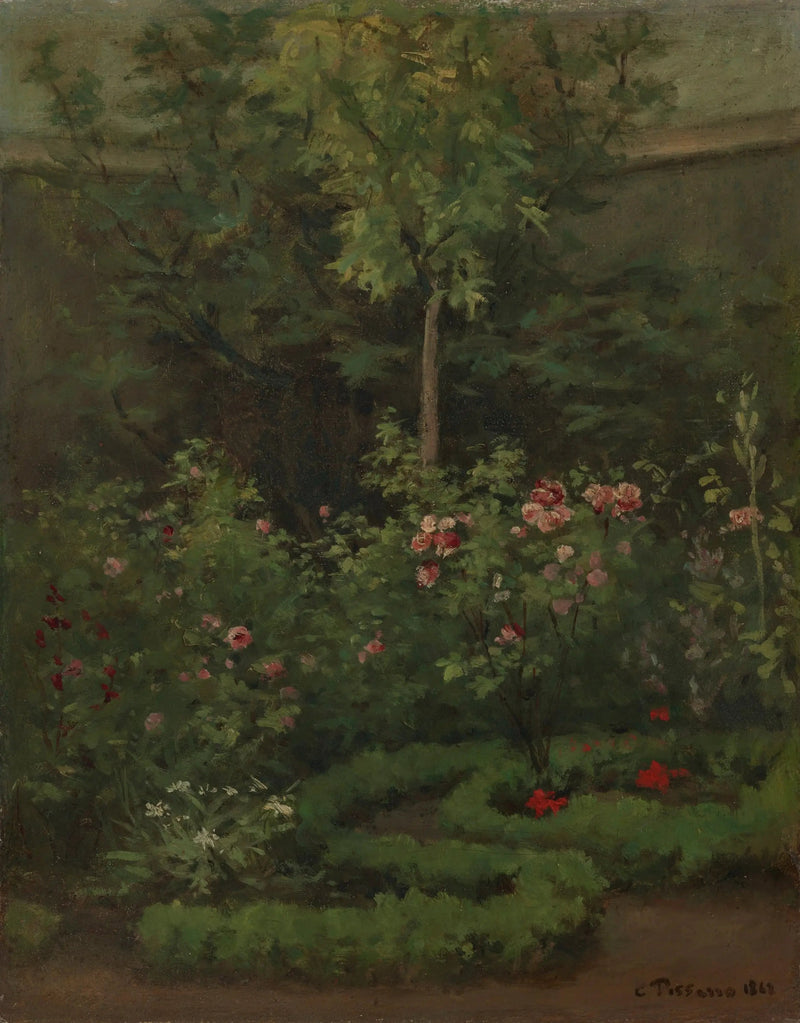 En roserhage - Camille Pissarro