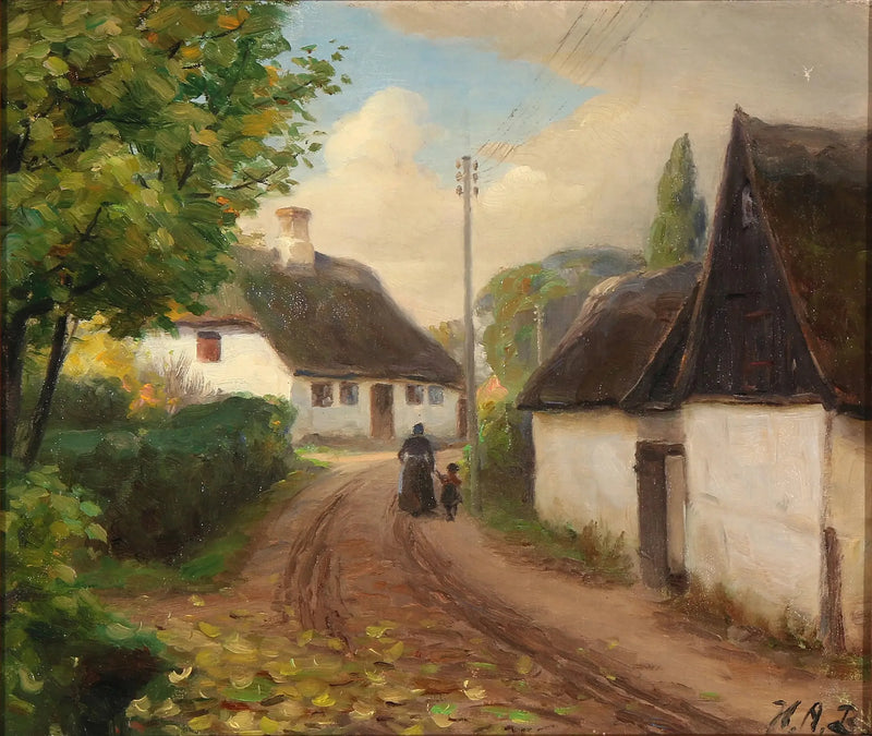 En landsbyvei med en kvinne og et barn som går hånd i hånd - H. A. Brendekilde

Source:
Une route de village avec une femme et un enfant marchant main dans la main - H. A. Brendekilde