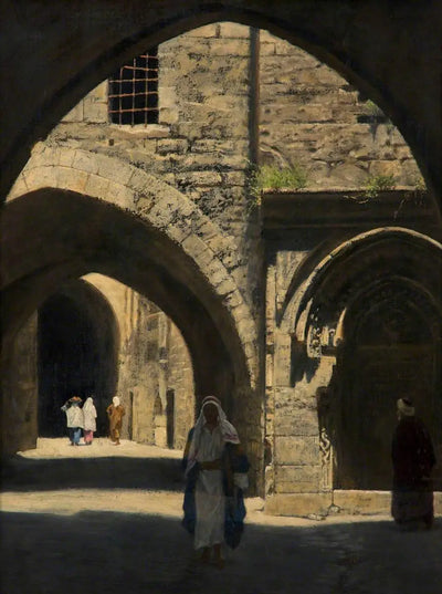 Reproduction du tableau « Une rue de Jérusalem de John Collier » par Alpha Reproduction en peinture à l’huile