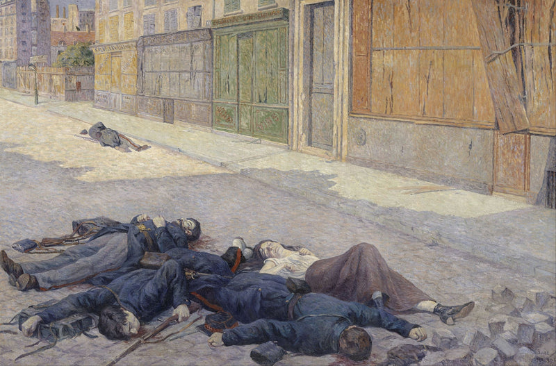 En gate i Paris i mai 1871 - Maximilien Luce