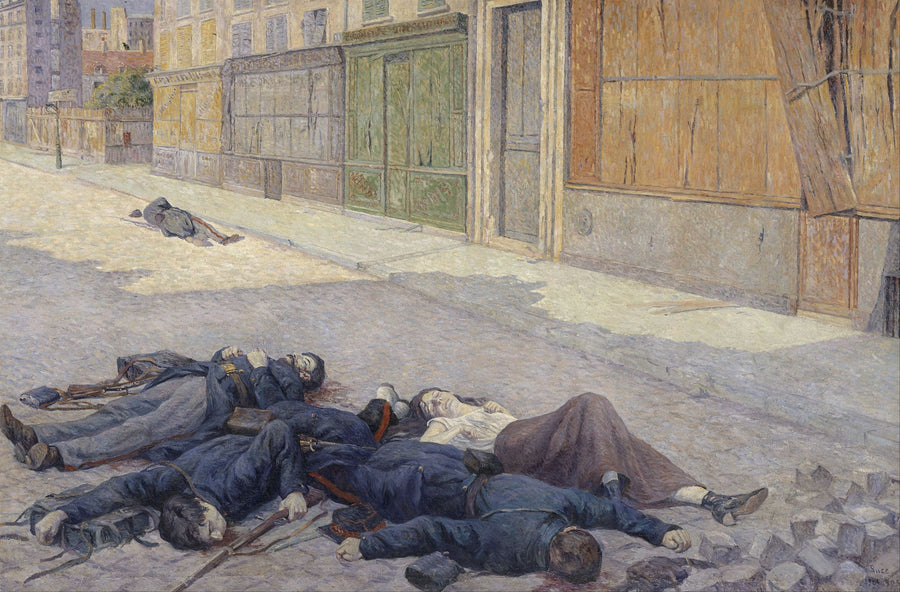En gate i Paris i mai 1871 - Maximilien Luce
