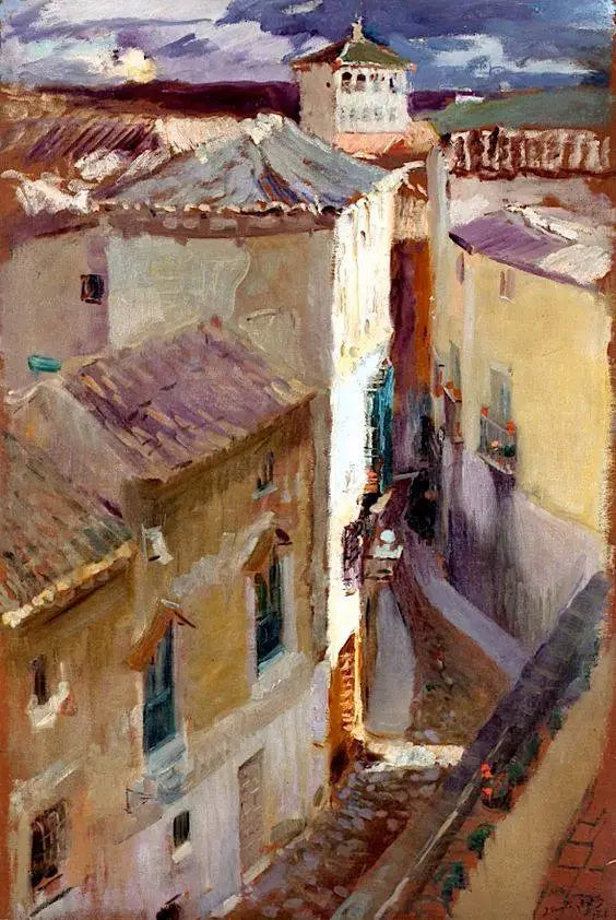 En gate i Toledo (Una Calle de Toledo) - Joaquín Sorolla