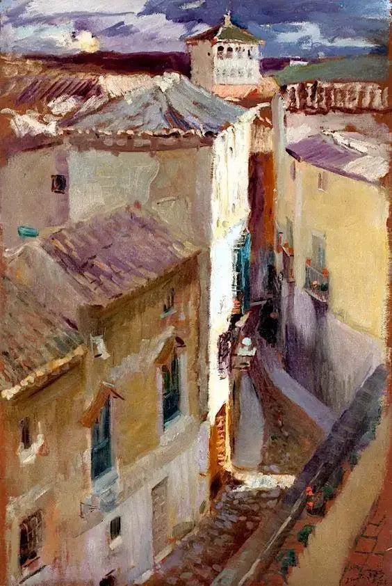 En gate i Toledo (Una Calle de Toledo) - Joaquín Sorolla